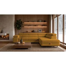 storez24 Eckcouch Textil 3-Sitzer Gold