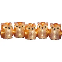 Konstsmide Weihnachtsbeleuchtung LED Acryl Eulen 5-er Set, warmweiß