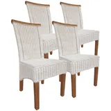 Rattanstühle Esszimmer-Stühle Perth Esstisch Stühle weiß Korbstühle nachhaltig