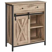 VASAGLE Sideboard 70 x 80 x 30 cm Braun/Schwarz