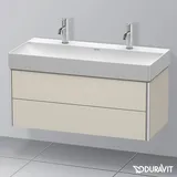 Duravit XSquare Waschtischunterschrank, 2 Schubkästen, Taupe Matt
