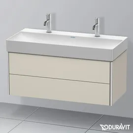Duravit XSquare Waschtischunterschrank, 2 Schubkästen, Taupe Matt