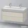 Duravit XSquare Waschtischunterschrank, 2 Schubkästen, Taupe Matt