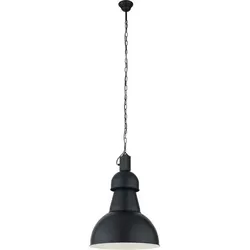 Licht-Erlebnisse Hängeleuchte INDUSTRIE Schwarz Metall 1x E27 max. 60W