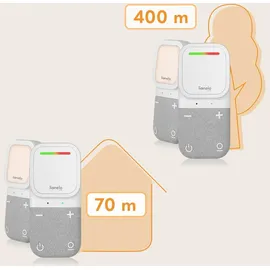 lionelo Babyline 2.2 mit Nachtlicht, Reichweite bis zu 400 m, Batterie bis zu 12 h, EcoVox Sparmodus, Alarme,
