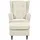 Möbel Boss Ohrensessel Oskar Velourstoff 78 x 102 x 98 cm Creme