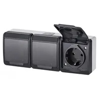 Elektro-Plast Elektroplast Hermes 3Pl Antracit Ip44, 0326-07