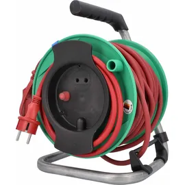 as - Schwabe as-Schwabe 12236 Kabeltrommel 25.00m Rot Schutzkontakt-Gummi-Stecker