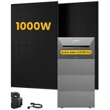 Anker Balkonkraftwerk 1000W Anker SOLIX Solarbank 3 E2700 Pro mit Smart Meter, 0-5x BP2700, (Smart Meter und 2x 500Wp Full Black im Lieferumfang enthalten), Speicher mit integriertem Wechselrichter, All-in-One 2,668kWh Akku