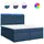 vidaXL Boxspringbett mit Matratze Blau 180x200 cm Stoff