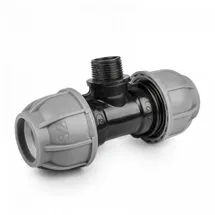 Bradas T-Stück Schlauchverbinder 32 mm schwarz