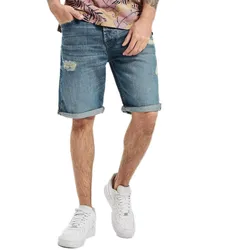 ONLY & SONS Avi Loose Herren Jeans-Shorts im Used-Look Denim-Hose 22015232 Blau - W28