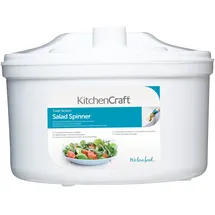 KitchenCraft Salatschleuder mit Dressing-Hilfe 22,5 cm Weiß