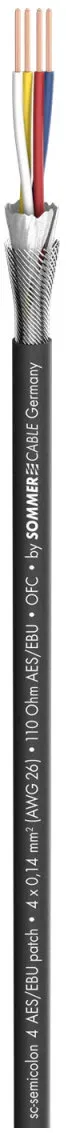 DMX SC-Semicolon 4 AES/EBU; 4 x 0,14 mm2; Soft-PUR-FRNC Ø 5,20 mm; schwarz