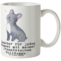 Mr. & Mrs. Panda Tasse Französische Bulldogge Moment – Weiß – Geschenk, Kaffeetasse, Rassehu, Keramik weiß