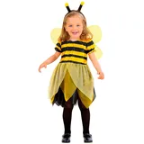 W WIDMANN MILANO Party Fashion - Kinderkostüm Biene, Kleid, Flügel, Antennen, Tierkostüm, Karneval