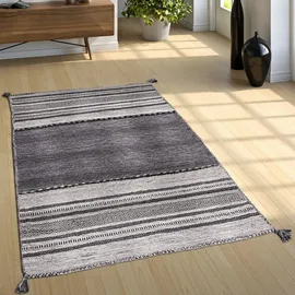 KADIMA DESIGN Baumwollteppich, Grau Rechteckig, 170x120 cm, in verschiedenen Größen erhältlich, Teppiche | Böden, Teppiche