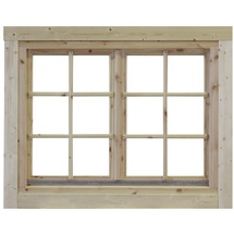 Wolff Finnhaus Doppelfenster »Gartenhaus«, BxH: 129 x 99,6 cm, Isolierglas - braun