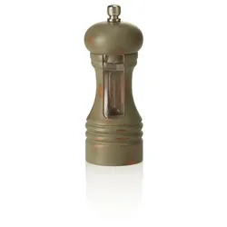 WAS Germany Salzmühle Vintage Window mit Edelstahl-Mahlwerk, Höhe 15 cm, Edelstahl, Holz