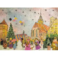 Chemstickattack Nostalgischer Adventskalender Stuttgart aus Karton zum aufhängen A4