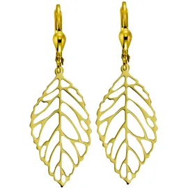 Fascination by Ellen K. Ohrhänger 333 Gold Blattmotiv 42mm lang