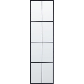 Beliani Wandspiegel schwarz Fensteroptik 38 x 132 cm CAMON