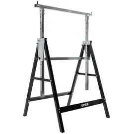 Stier Arbeitsbock Stahl 82 - 130 cm schwarz