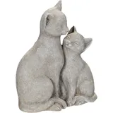 Home Affaire Ambiente Haus Katze mit Kätzchen 21cm in grau | Gr.: onesize