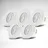 B.K.Licht LED Einbaustrahler 5er Set Kunststoff/Metall 90x42 mm IP65 dimmbar/ schwenkbar weiß