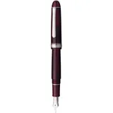 PLATINUM Japanischer Füllfederhalter #3776 Century Rhodium Bourgogne C/Rot / 0,54-0,64 mm/Handgefertigt/Feder aus 14-Karätigem Gold/mit Geschenkbox/Füllhalter