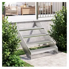 vidaXL Gitterroststufe 80x24x7 cm Verzinkter Stahl