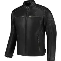 Rusty Stitches Super Jari V2 Motorrad Lederjacke Schwarz 5XL