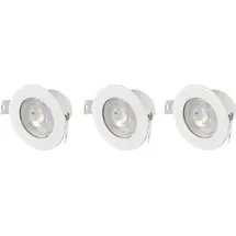 Sygonix Einbauleuchte 3er Set 5,5 W Weiß