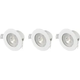 Sygonix Einbauleuchte 3er Set 5,5 W Weiß