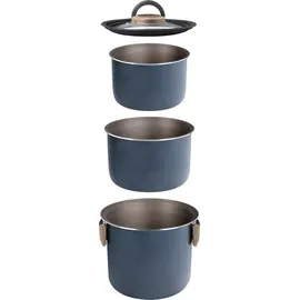 Brunner Torralta Topfset, blau, 7-teilig, Ø22cm