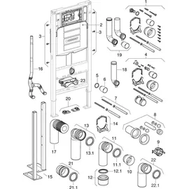 Geberit Duofix Element für Wand-WC, 112cm, mit Sigma Spülkasten