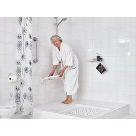 RIDDER Duschklappsitz Max weiß Sitzfläche 36 x 25 cm Belastbar bis maximal 125 kg