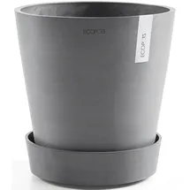 Ecopots Topfuntersetzer ECOPOTS "mit Rollen 60 Grau", grau, B:51cm H:10,1cm T:51cm Ø:49,3cm, Untersetzer, für innen und außen: frostsicher, bruchsicher und lichtbeständig