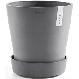 Ecopots Topfuntersetzer ECOPOTS "mit Rollen 60 Grau", grau, B:51cm H:10,1cm T:51cm Ø:49,3cm, Untersetzer, für innen und außen: frostsicher, bruchsicher und lichtbeständig