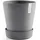 Ecopots Topfuntersetzer ECOPOTS "mit Rollen 60 Grau", grau, B:51cm H:10,1cm T:51cm Ø:49,3cm, Untersetzer, für innen und außen: frostsicher, bruchsicher und lichtbeständig