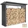 Outsunny Kaminholzregal Stahl 213 x 66,5 x 150 cm Dunkelgrau