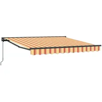 VidaXL Einziehbare Markise Gelb und Orange 350x250 cm Stoff