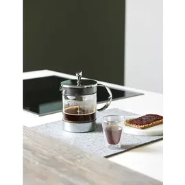 Leopold Vienna Luxe Kaffee & Teebereiter 5 Tassen transparent/silber