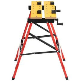 katoma Arbeitstisch Stahl/MDF klappbar 125 kg gelb/rot