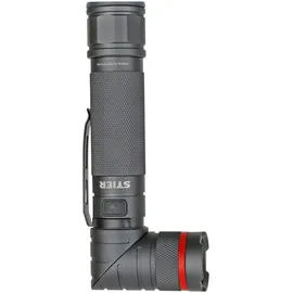 Stier LED-Taschenlampe 300 Lumen mit wiederaufladbarem Akku und UV-Licht