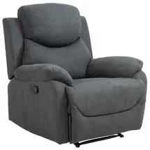 Homcom Relaxsessel Leinen 93 x 102 x 88 cm Dunkelgrau mit Kissen