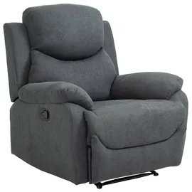 Homcom Relaxsessel Leinen 93 x 102 x 88 cm Dunkelgrau mit Kissen