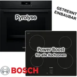 Bosch Backofen Induktionskochfeld Set Schwarz Pyrolyse