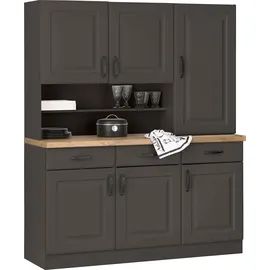 WIHO KÜCHEN Küchenbuffet Erla 150 x 50 x 181 cm GRAU