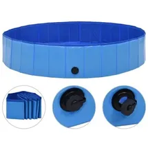 vidaXL Hundepool Faltbar Blau 160 x 30 cm PVC